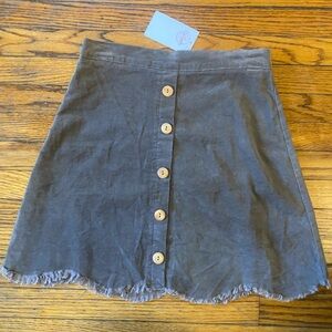 NWT L Love Corduroy Mini Skirt Women’s Small Beige Eye Candy